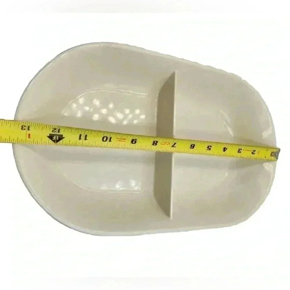 Vintage Capri Serve ‘N Store Bakeware Divided Stoneware Dish - Picture 3 of 8